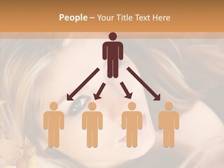 A Beautiful Blond Woman With Blue Eyes Is Posing For A Picture PowerPoint Template