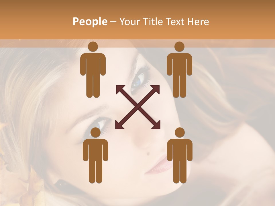 A Beautiful Blond Woman With Blue Eyes Is Posing For A Picture PowerPoint Template
