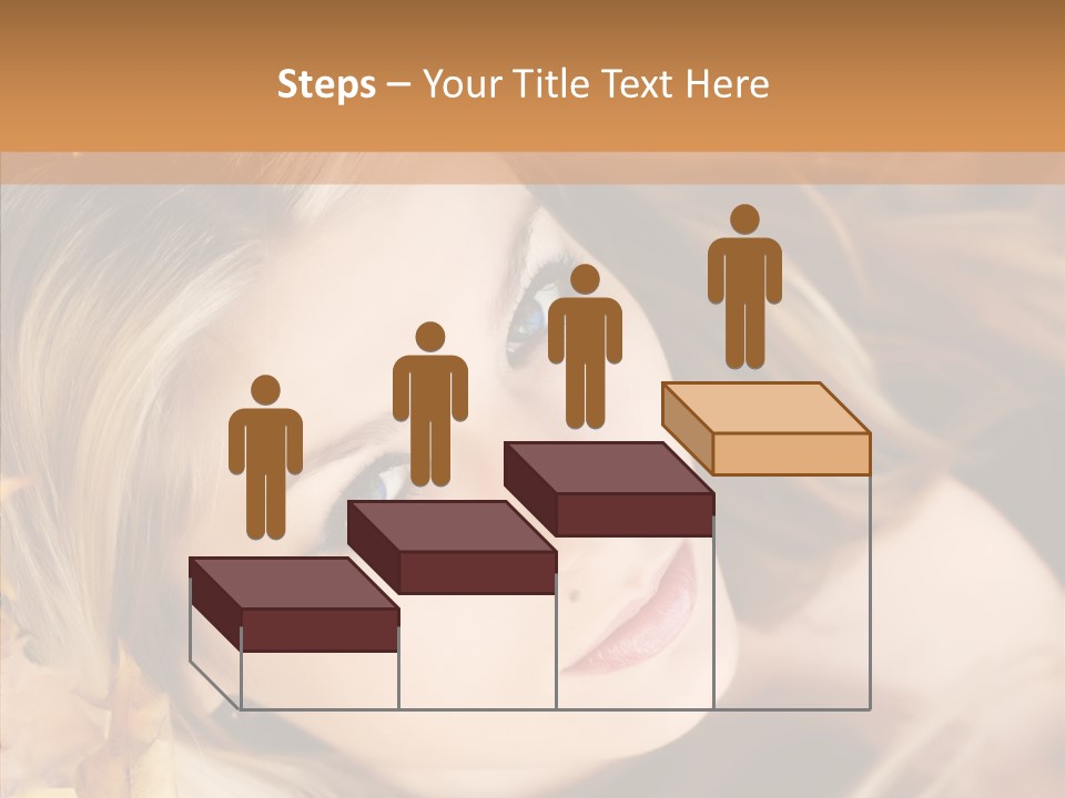 A Beautiful Blond Woman With Blue Eyes Is Posing For A Picture PowerPoint Template