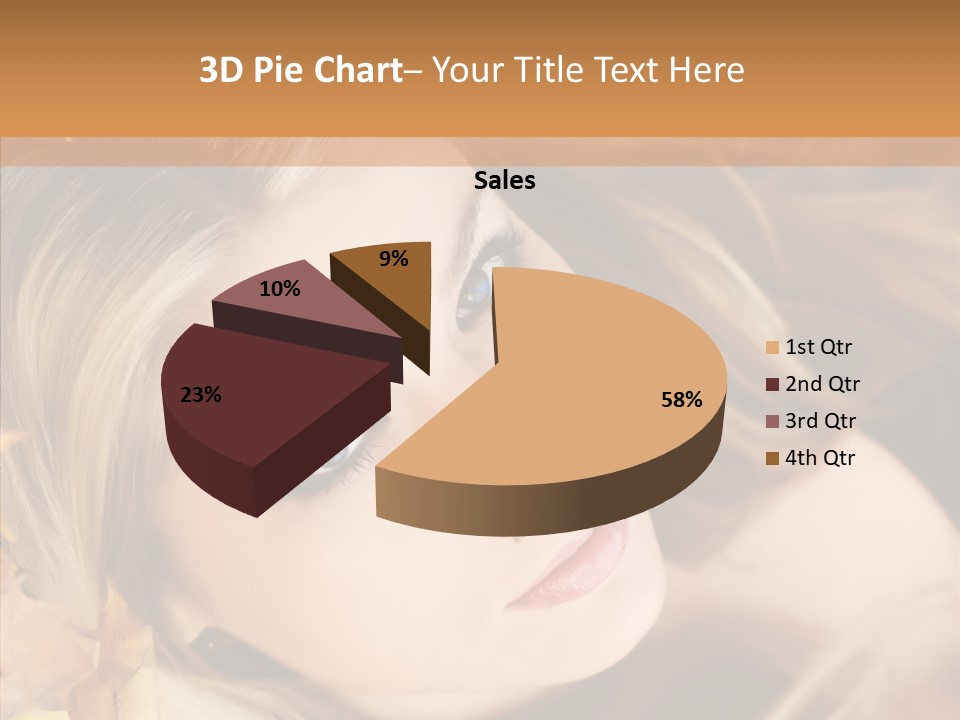 A Beautiful Blond Woman With Blue Eyes Is Posing For A Picture PowerPoint Template