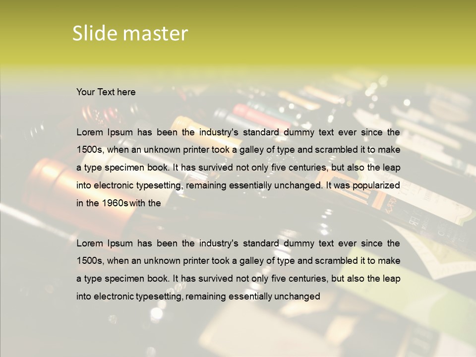 Bottles Tasting Wine Restaurants PowerPoint Template