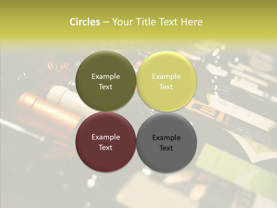 Bottles Tasting Wine Restaurants PowerPoint Template