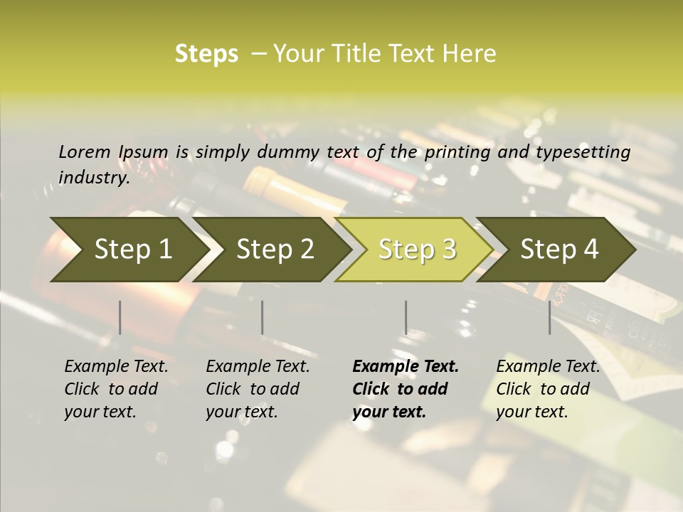 Bottles Tasting Wine Restaurants PowerPoint Template