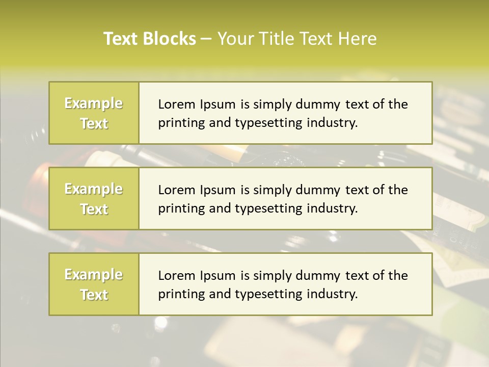 Bottles Tasting Wine Restaurants PowerPoint Template