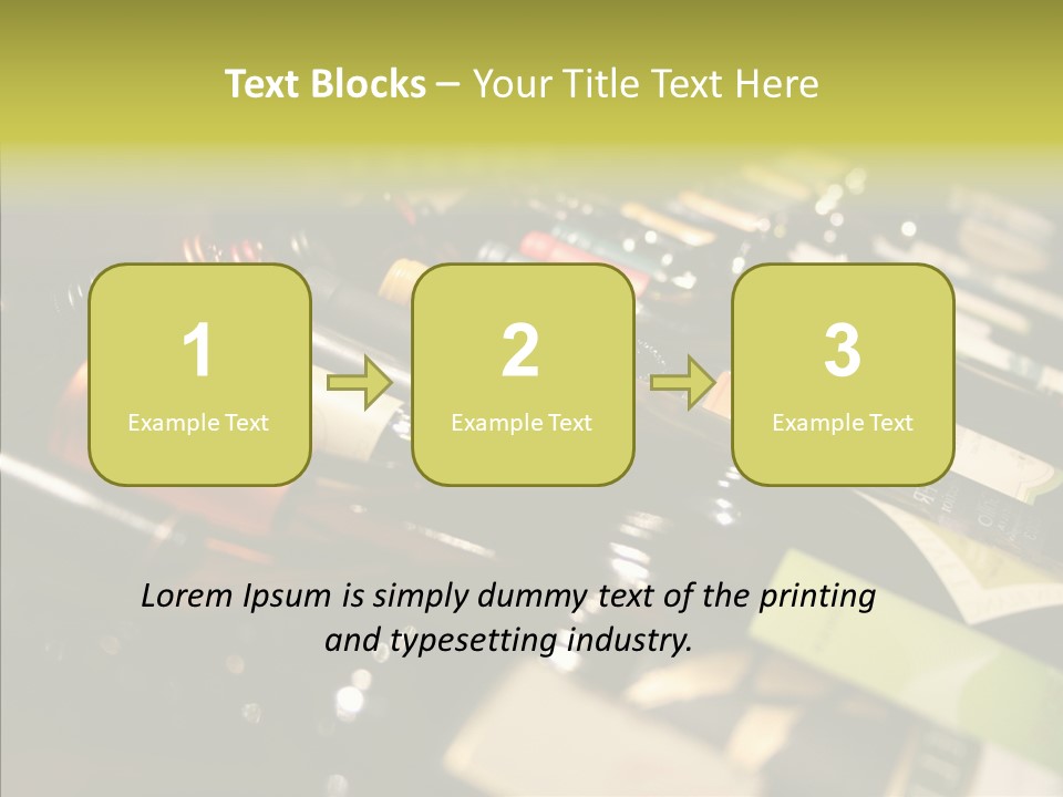 Bottles Tasting Wine Restaurants PowerPoint Template