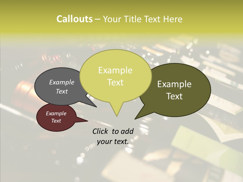 Bottles Tasting Wine Restaurants PowerPoint Template