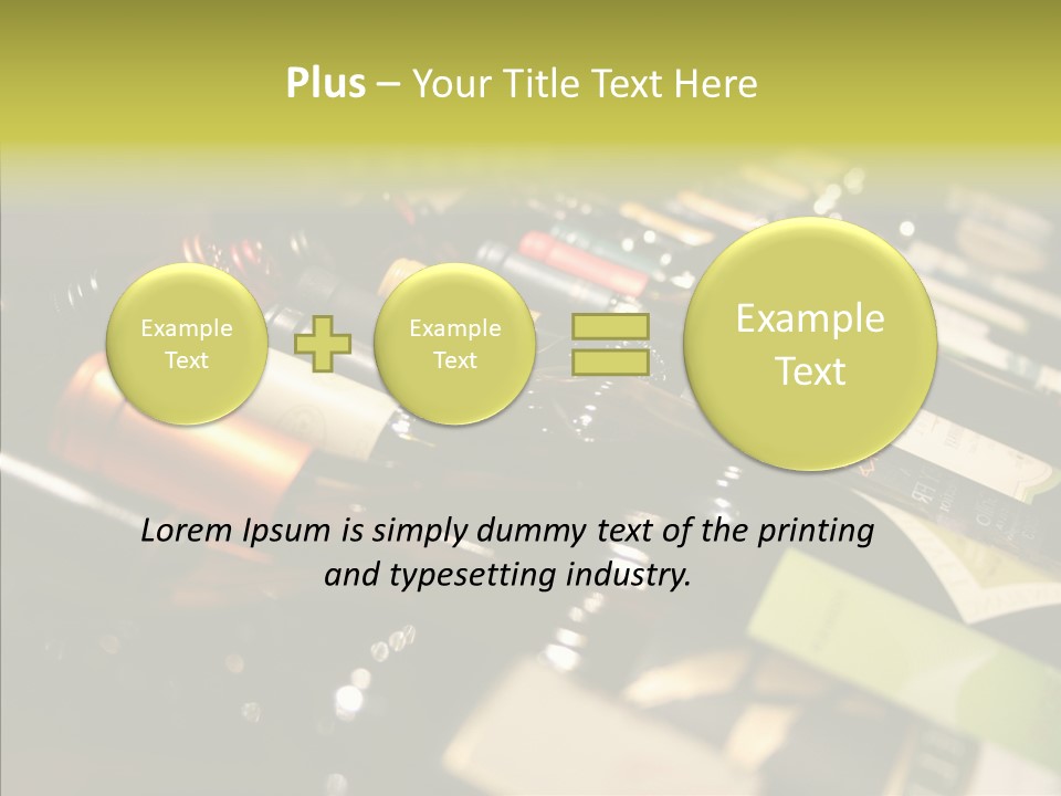 Bottles Tasting Wine Restaurants PowerPoint Template