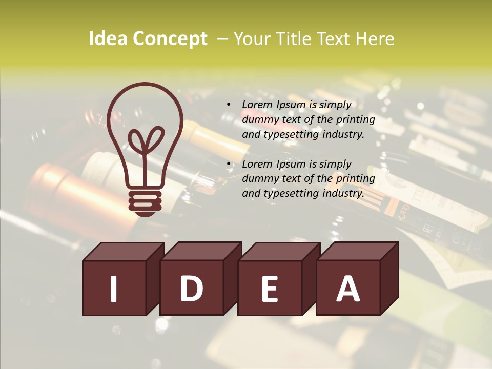 Bottles Tasting Wine Restaurants PowerPoint Template