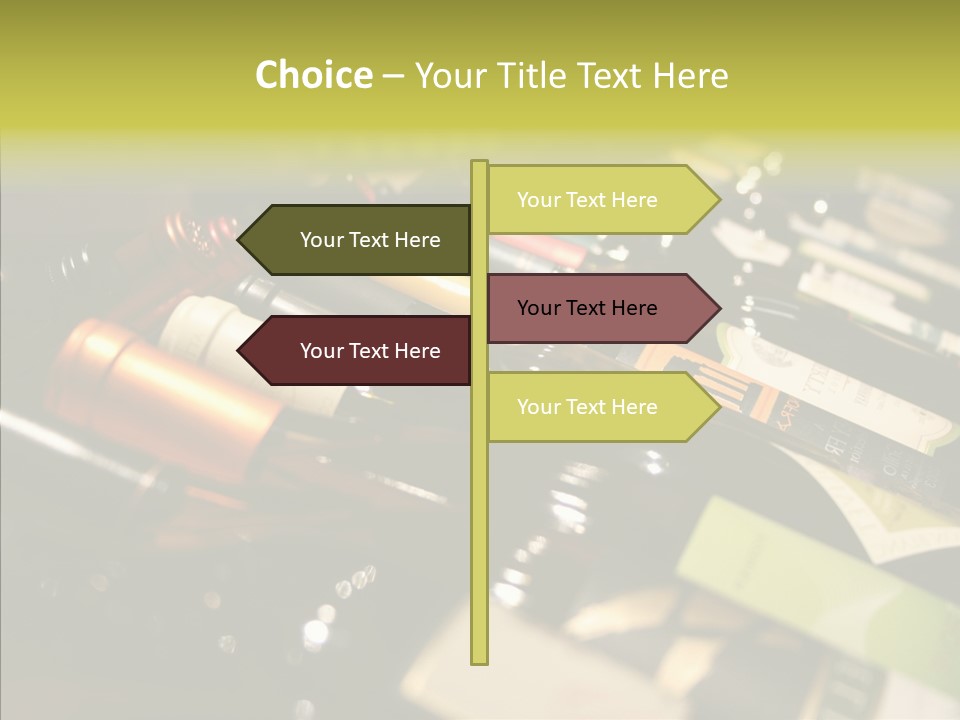 Bottles Tasting Wine Restaurants PowerPoint Template