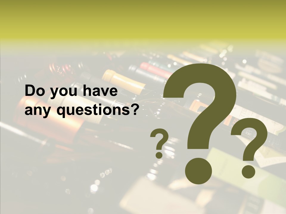 Bottles Tasting Wine Restaurants PowerPoint Template