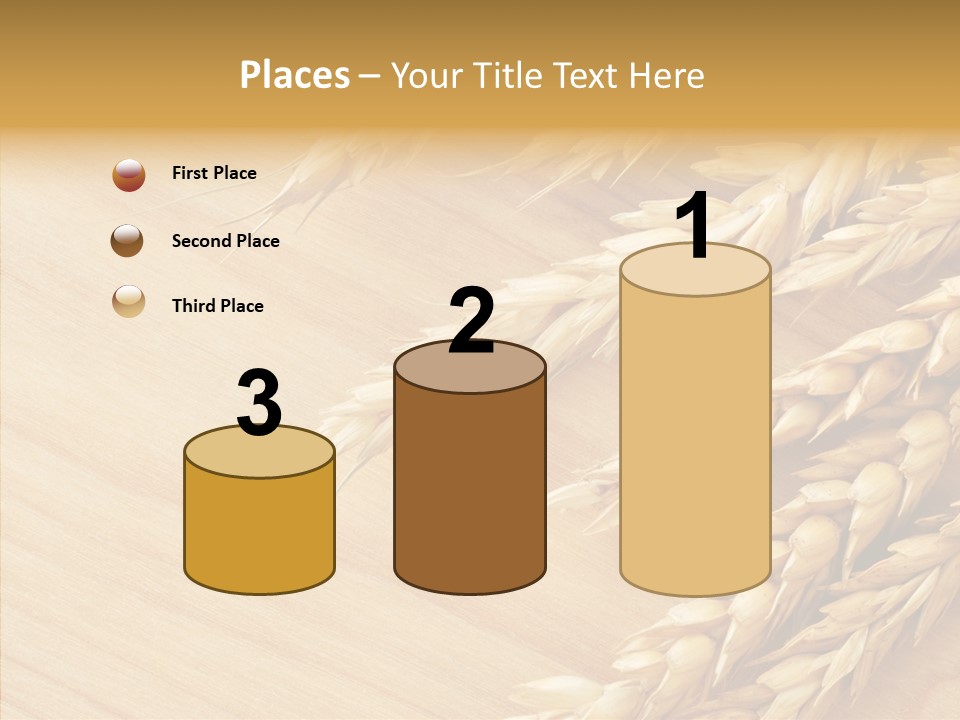 Staple Macro Golden PowerPoint Template