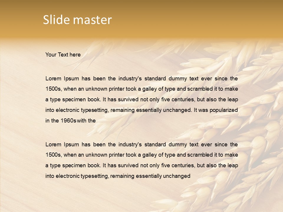 Staple Macro Golden PowerPoint Template