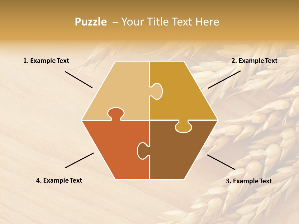 Staple Macro Golden PowerPoint Template