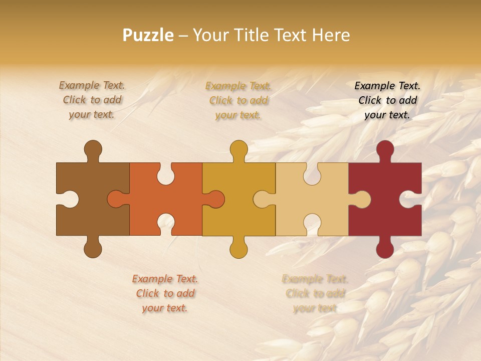 Staple Macro Golden PowerPoint Template