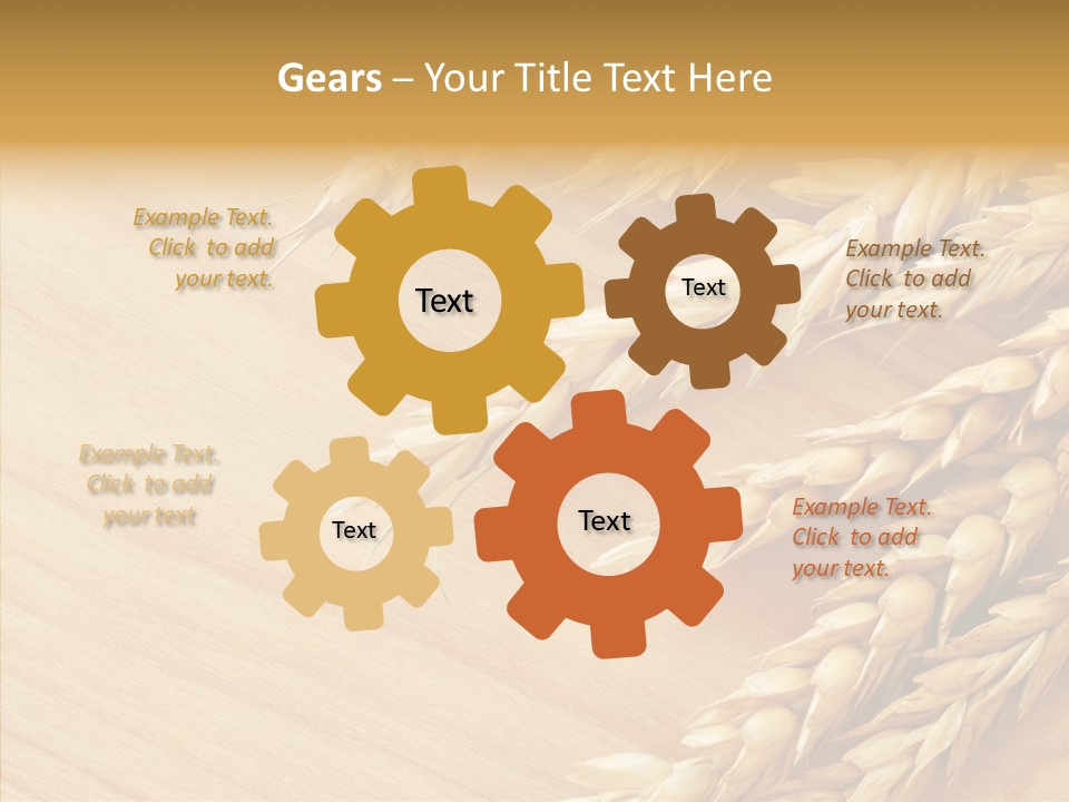 Staple Macro Golden PowerPoint Template