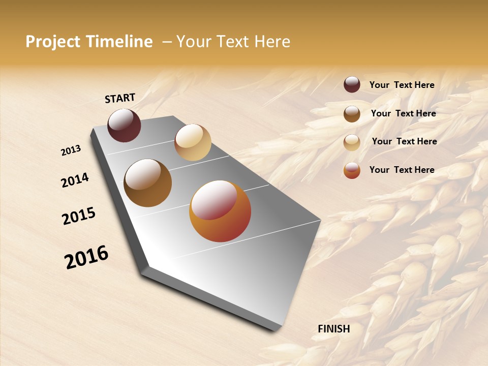 Staple Macro Golden PowerPoint Template
