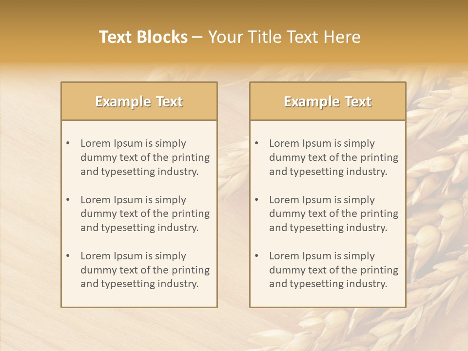 Staple Macro Golden PowerPoint Template