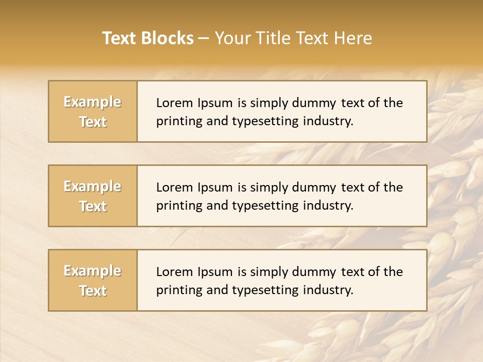 Staple Macro Golden PowerPoint Template