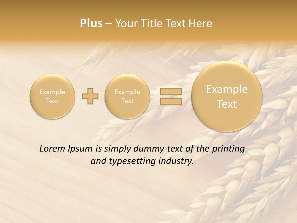 Staple Macro Golden PowerPoint Template