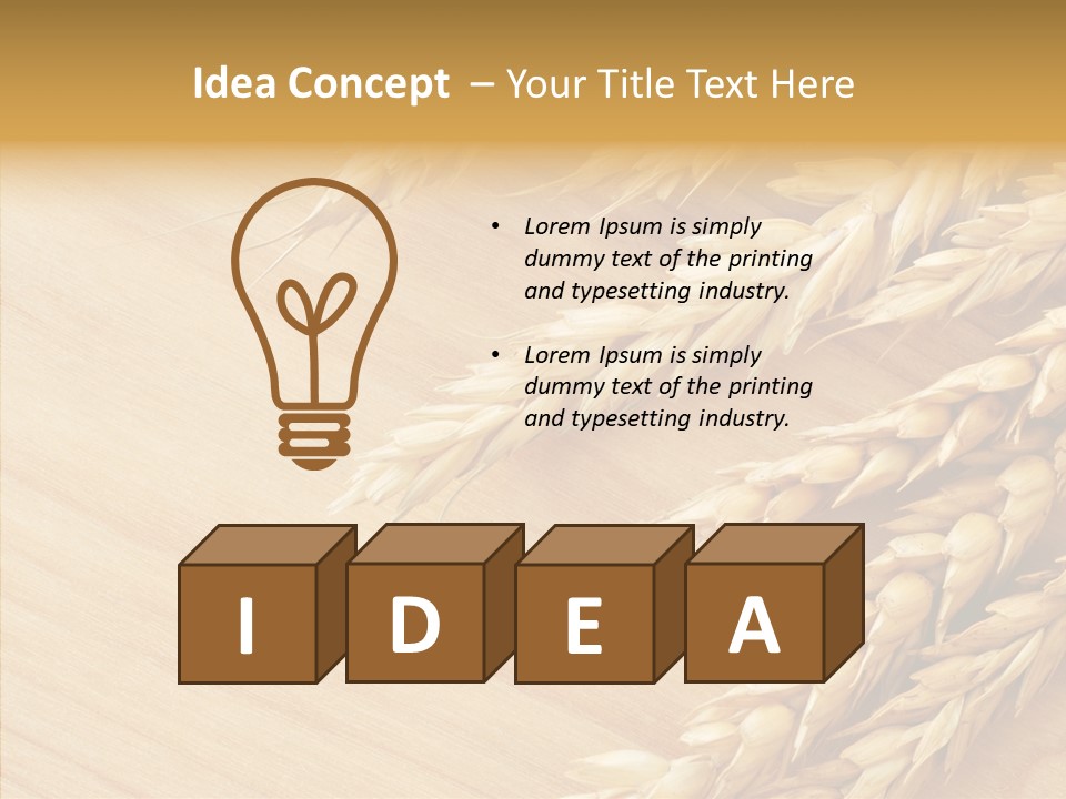 Staple Macro Golden PowerPoint Template