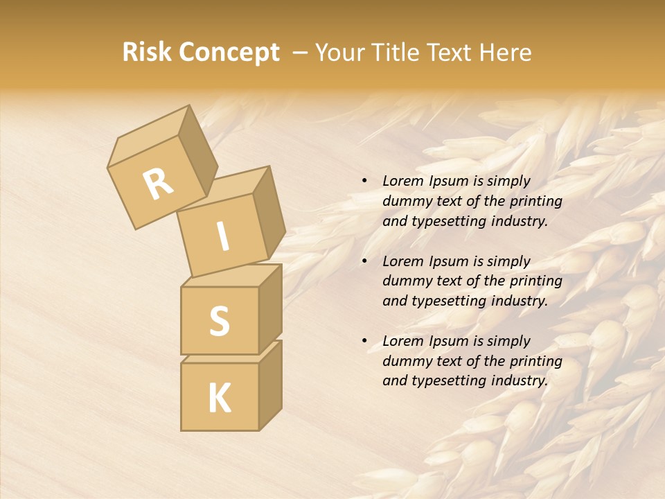 Staple Macro Golden PowerPoint Template