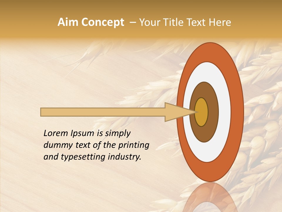 Staple Macro Golden PowerPoint Template