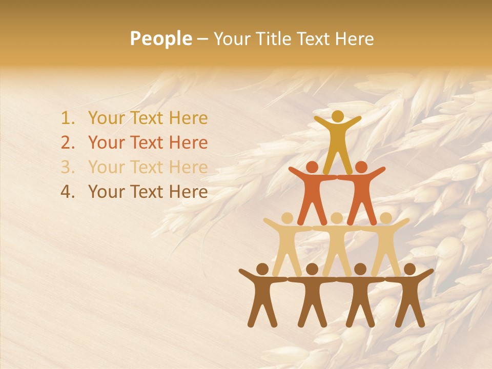 Staple Macro Golden PowerPoint Template