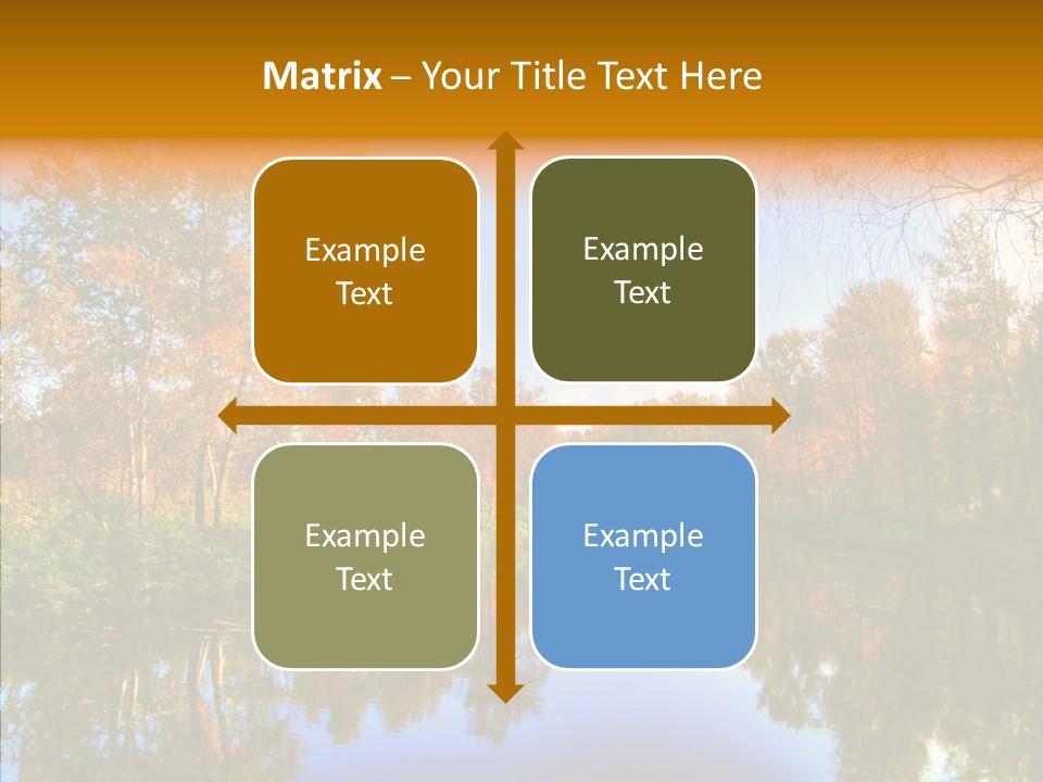 Reflection Red Tranquil PowerPoint Template