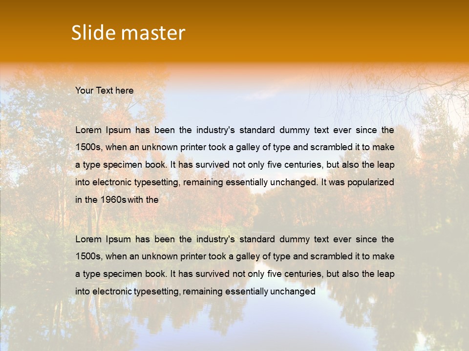 Reflection Red Tranquil PowerPoint Template