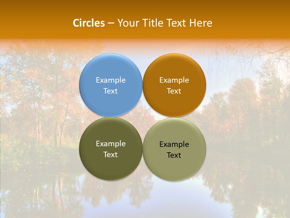 Reflection Red Tranquil PowerPoint Template