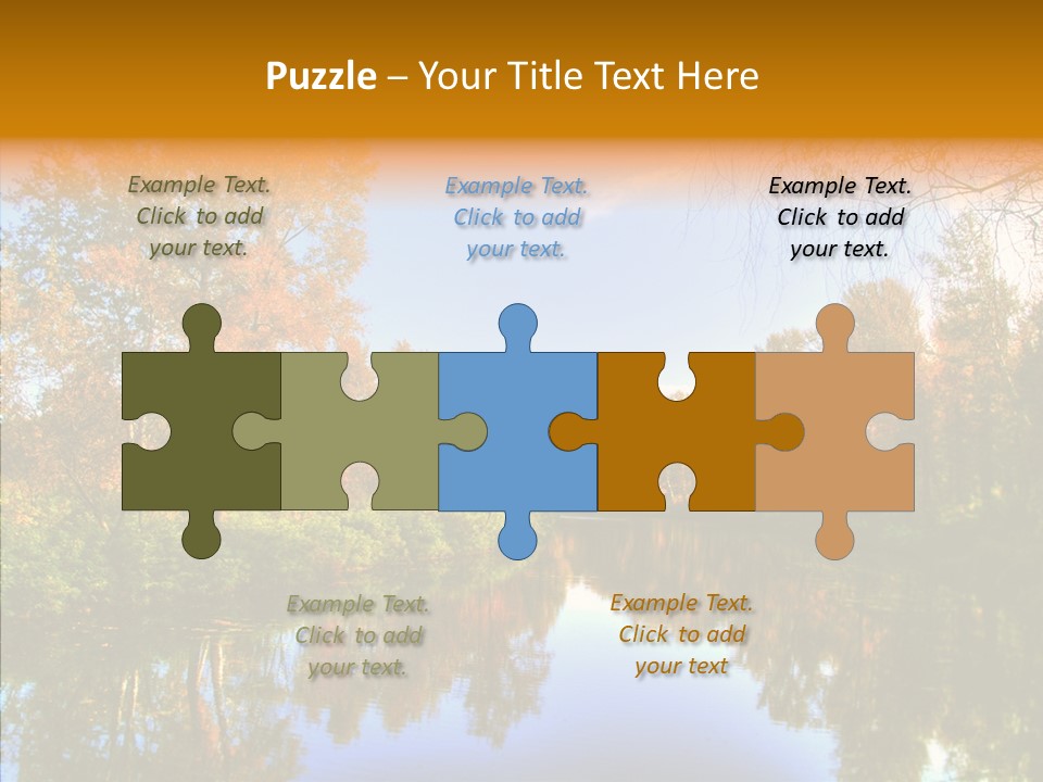 Reflection Red Tranquil PowerPoint Template