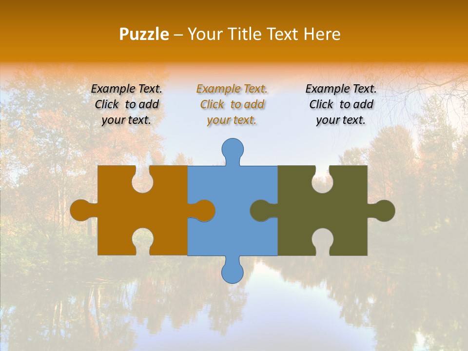 Reflection Red Tranquil PowerPoint Template