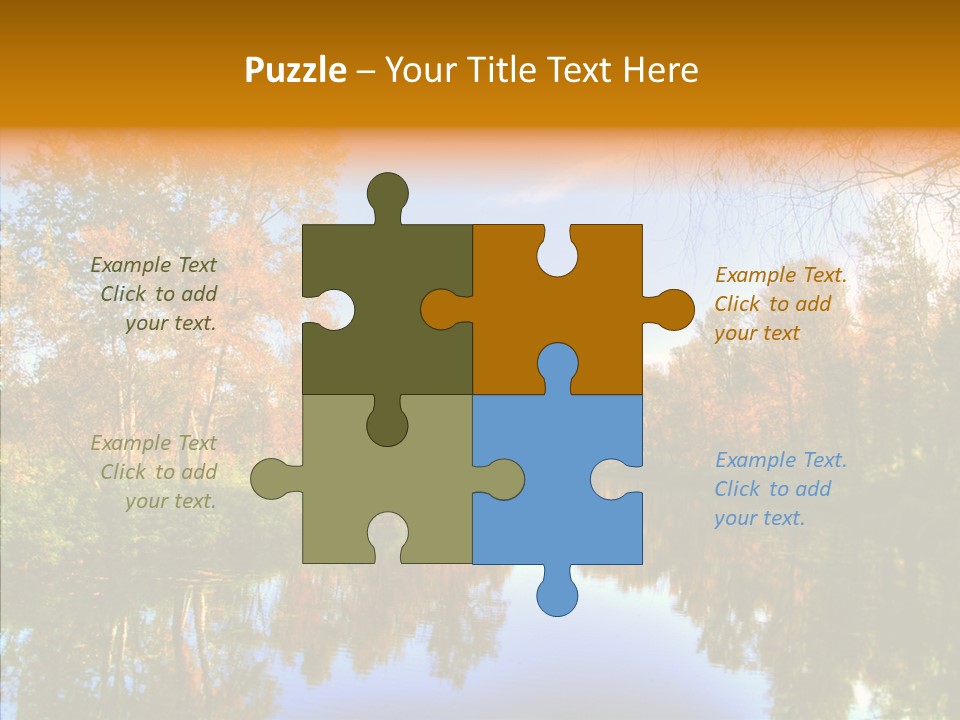 Reflection Red Tranquil PowerPoint Template