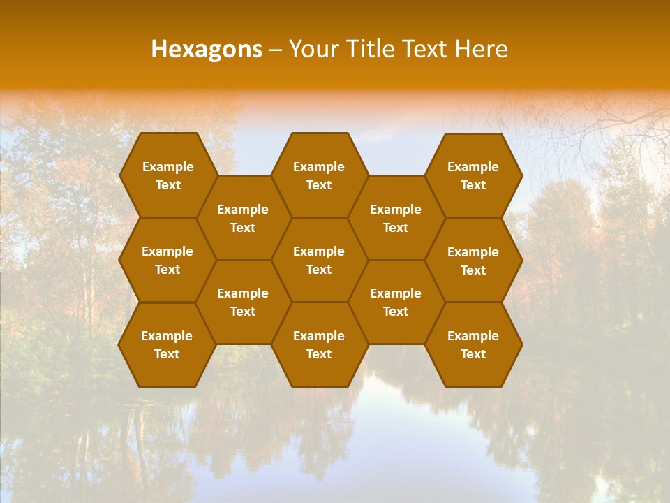 Reflection Red Tranquil PowerPoint Template