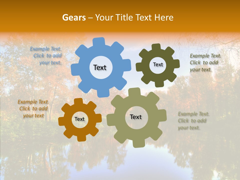 Reflection Red Tranquil PowerPoint Template