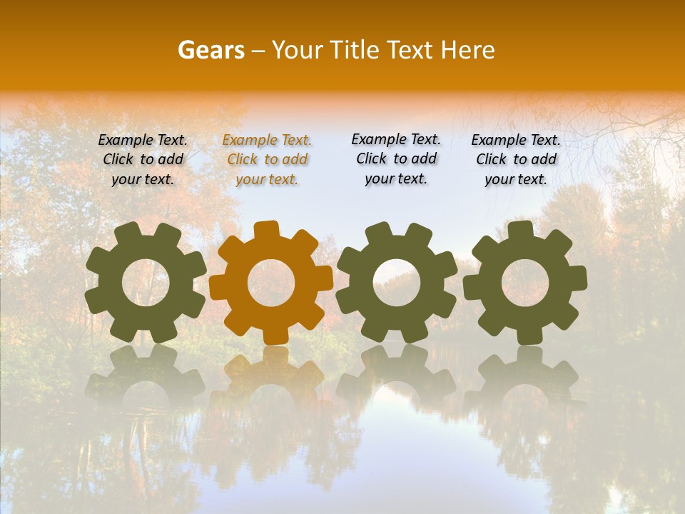 Reflection Red Tranquil PowerPoint Template