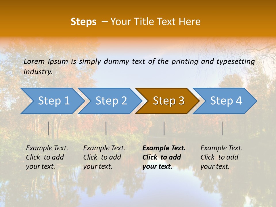 Reflection Red Tranquil PowerPoint Template