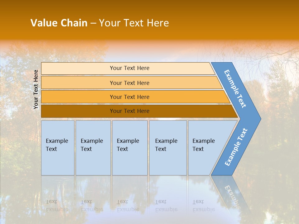 Reflection Red Tranquil PowerPoint Template