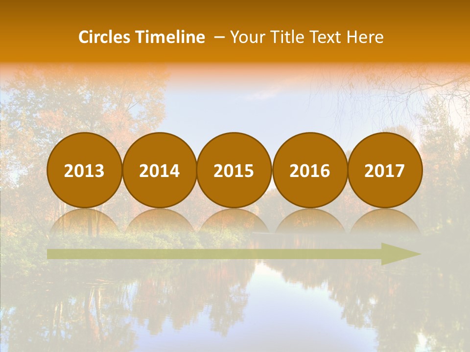 Reflection Red Tranquil PowerPoint Template
