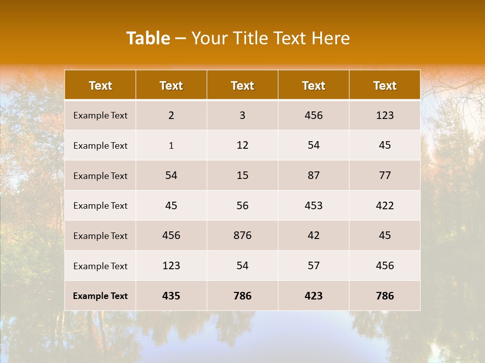 Reflection Red Tranquil PowerPoint Template