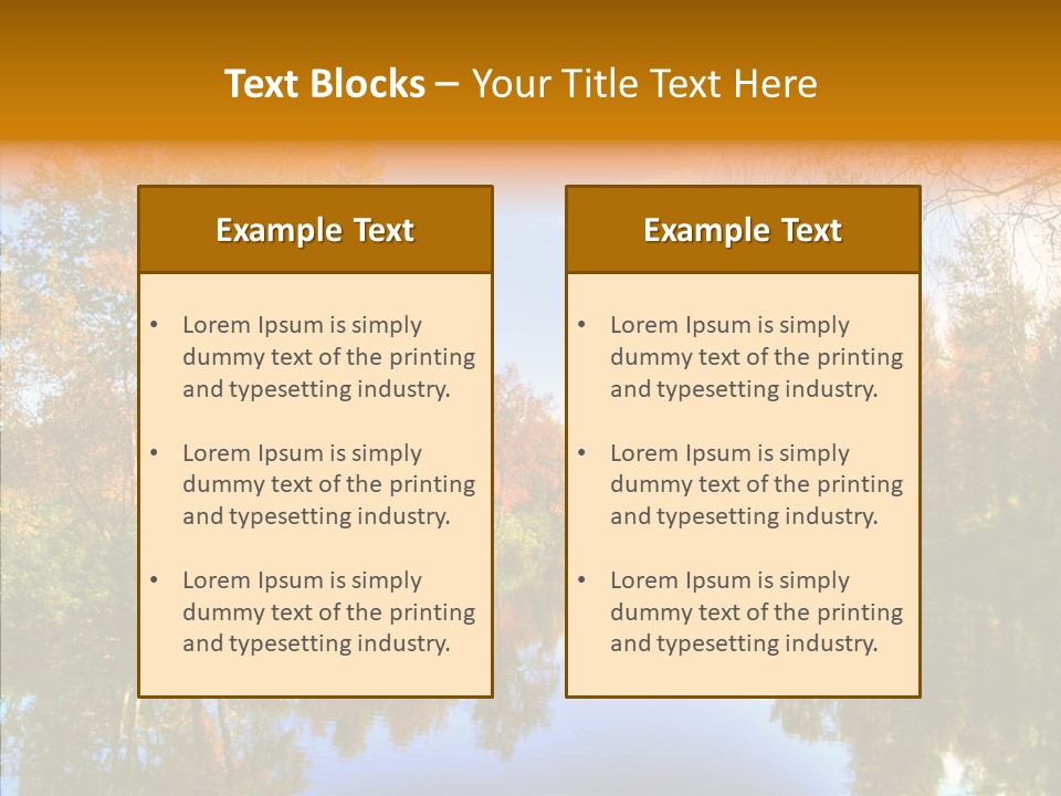 Reflection Red Tranquil PowerPoint Template