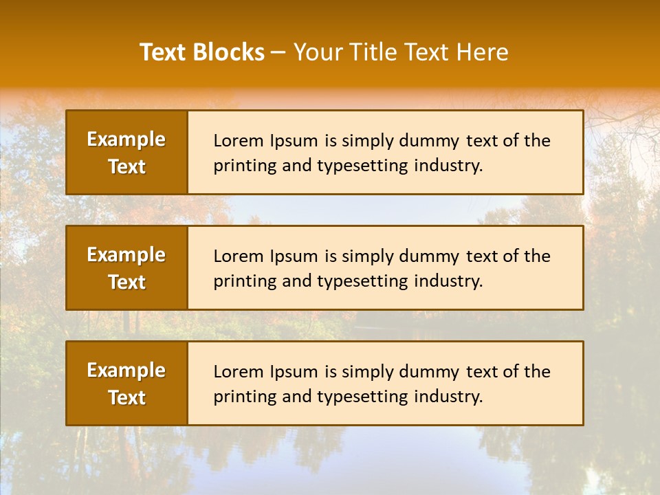 Reflection Red Tranquil PowerPoint Template