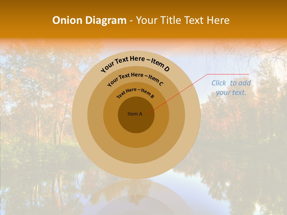 Reflection Red Tranquil PowerPoint Template