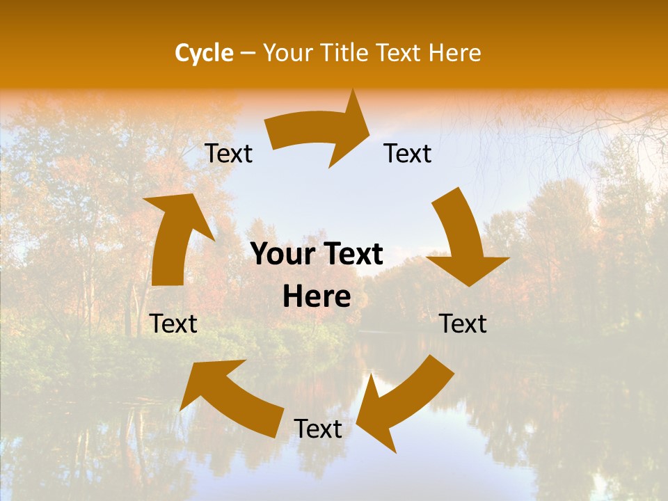 Reflection Red Tranquil PowerPoint Template