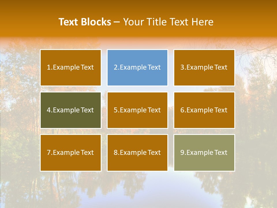 Reflection Red Tranquil PowerPoint Template