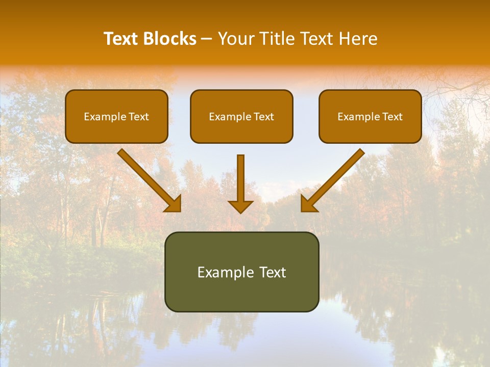 Reflection Red Tranquil PowerPoint Template