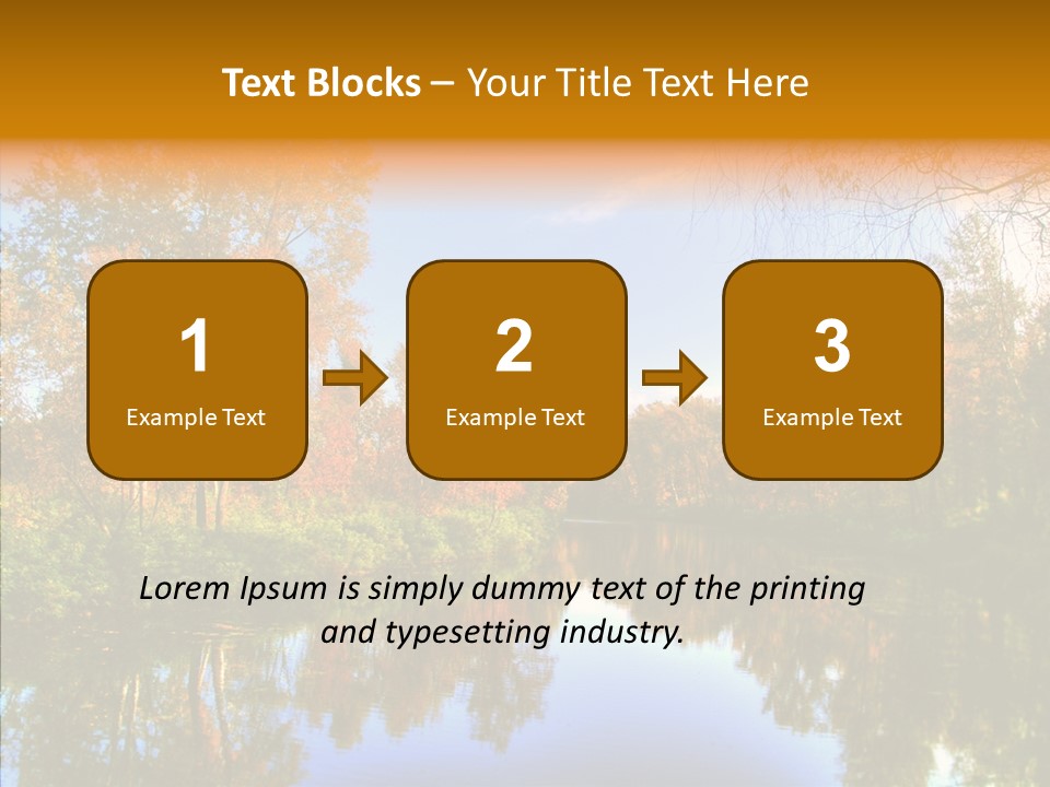 Reflection Red Tranquil PowerPoint Template