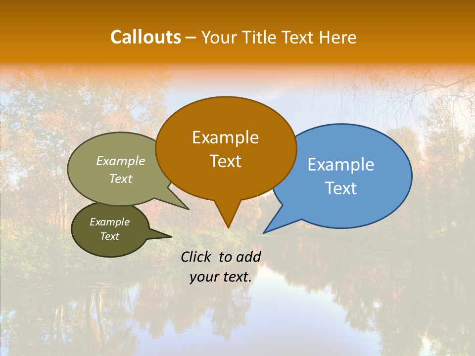 Reflection Red Tranquil PowerPoint Template