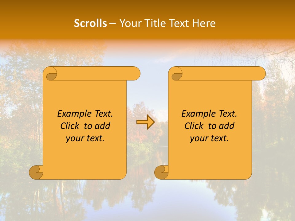 Reflection Red Tranquil PowerPoint Template
