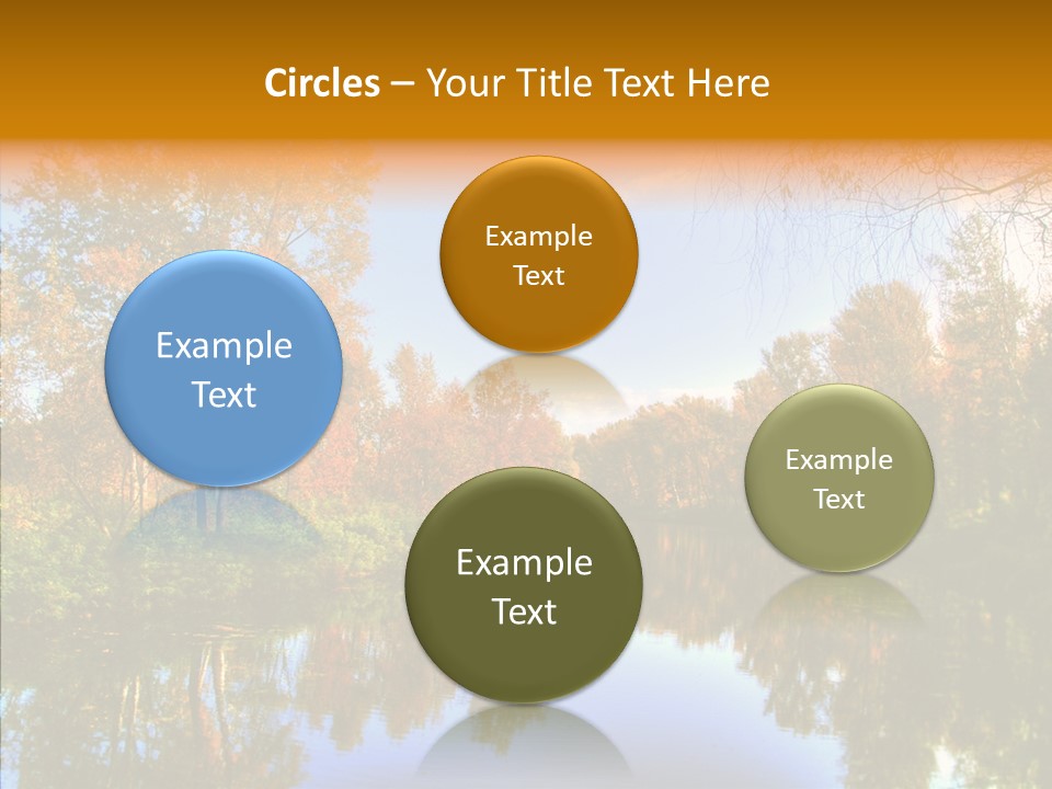 Reflection Red Tranquil PowerPoint Template